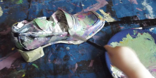 Fabulous DIY Painted Footwear Refashions by Confessions of a Refashionista