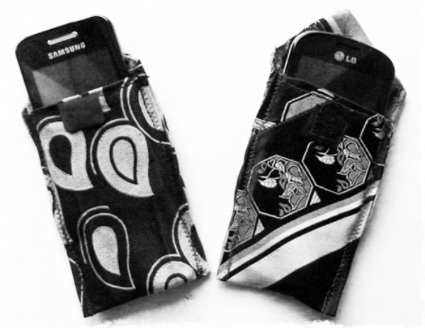 The easy upcycled necktie phone case