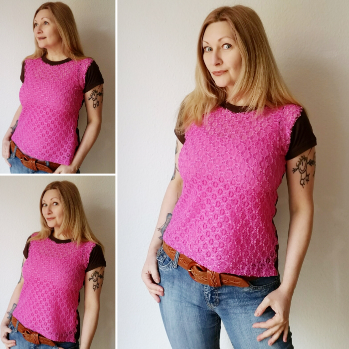 The Lurvly Lacy DIY T-shirt Upsizing Refashion by CoaR
