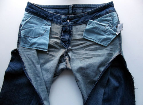 Easy DIY patchwork jeans refashion