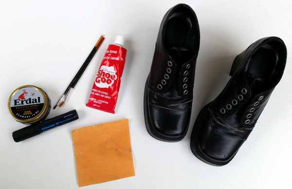 shoe polish on faux leather
