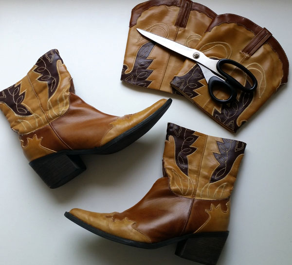 diy cowboy boot shoe covers