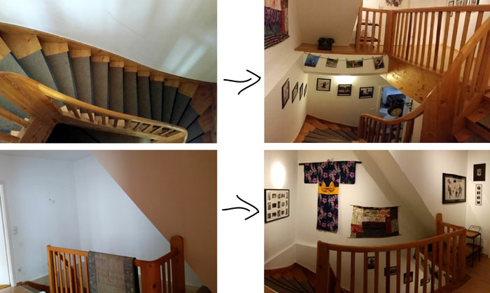 Stairway before & after