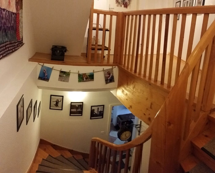 my thrifty stairway & landing decor