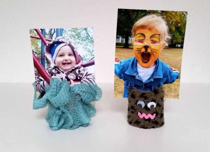 upcycled diy toilet roll photo holders