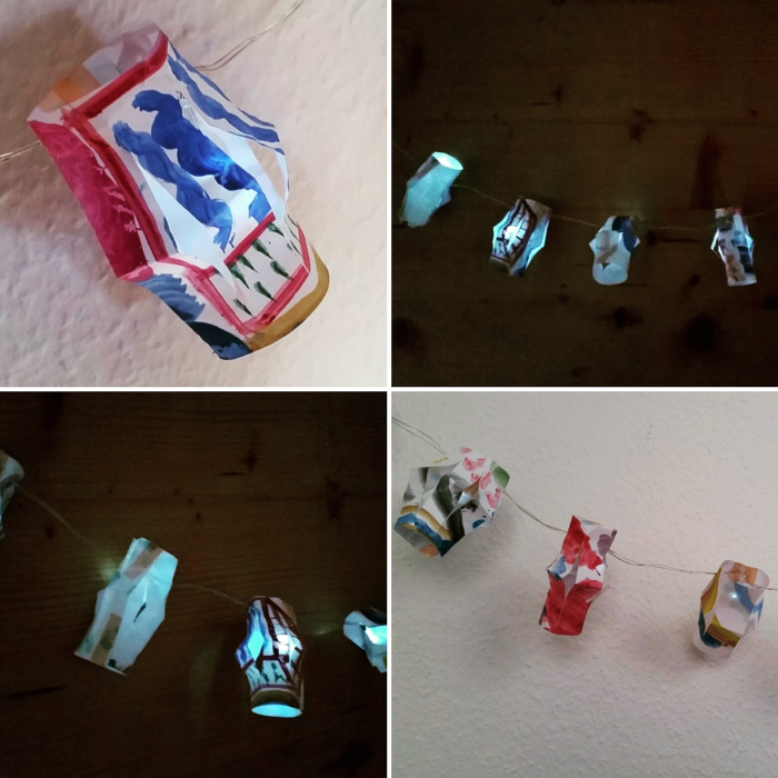 diy upcycled mini paper lanterns
