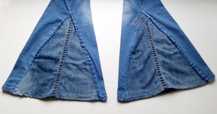 DIY Flared Bell Bottomed Jeans tutorial
