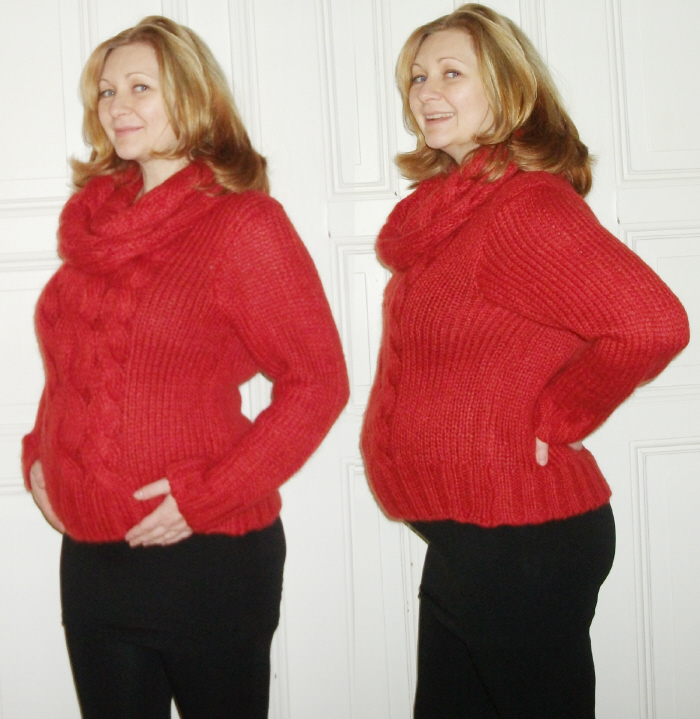 A Red #ThriftyThursday (proof that I've had that sweater for years)