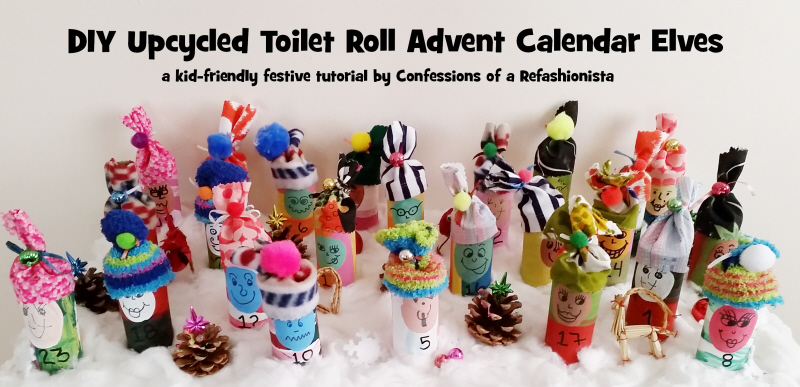 DIY Upcycled Toilet Roll Advent Calendar Elves
