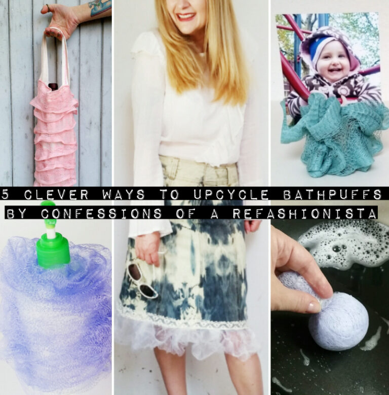 5 clever ways to upcycle bathpuffs by Confessions of a Refashionista