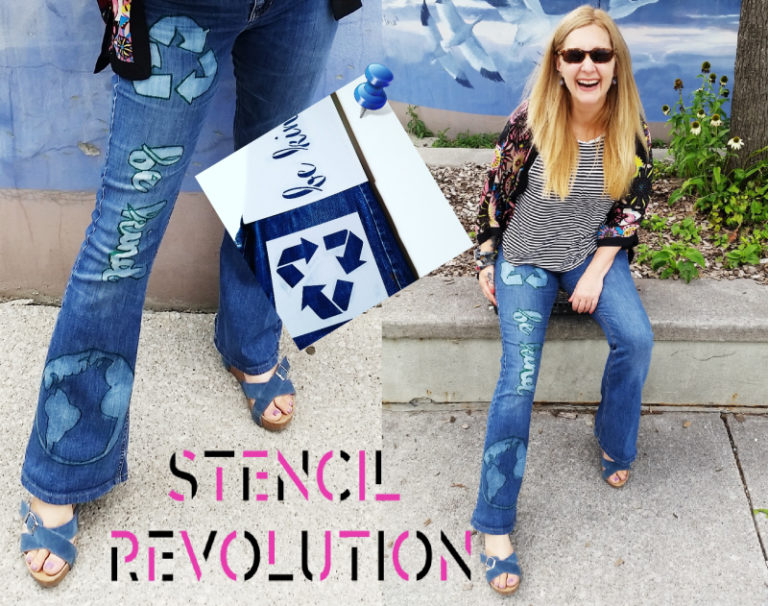 How to stencil denim with bleach Confessions of a Refashionista