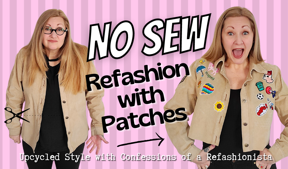 How to No Sew Refashion with Iron On Patches + Scissors - Confessions ...